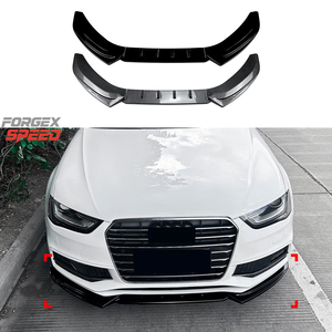 Accessori Auto Forgex Speed, Protezione Labbro Anteriore, Splitter Paraurti, Spoiler per <span class=keywords><strong>Audi</strong></span> <span class=keywords><strong>A4</strong></span> B8.5 A5 8T Facelift <span class=keywords><strong>Sline</strong></span> 2013-2016 - Product Image 1