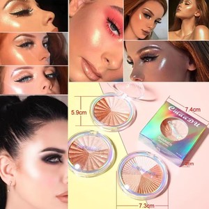 Surligneurs de maquillage, bronzant personnalisé, surligneur rose, poudre pressée en gros - Product Image 4