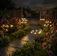 Lampe solaire LED à piquet pour extérieur, étanche IP65, à effet de mouvement, pour jardin, pelouse, paysage, décoration de vacances
