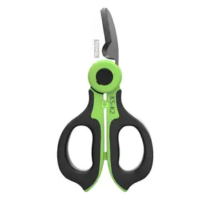 Fibra optica kevlar cortador KS-K2 Stainless Steel Scissors Cabo óptico Cortador fio fibra óptica cabo descascamento ferramenta