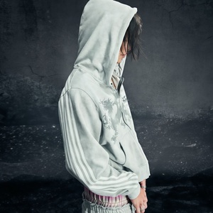 Sweat à capuche surdimensionné de haute qualité 500 g/m², logo personnalisé, unisexe, noir, lourd, pour hommes - Product Image 2