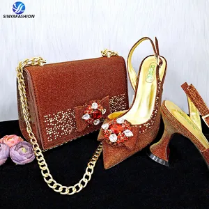 High Quality Matching Shoes And Bags Set For Women Beautiful Shoes For Women New Styles Party Wholesale