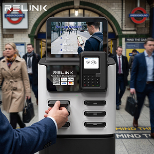 Station de location de batteries externes à charge rapide 40W à 6 emplacements, support POS universel, écran 8 pouces, intégration de matériel personnalisable, marché britannique - Product Image 1