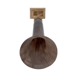 Vaso alto in vetro scultoreo, complemento d'arredo contemporaneo per soggiorno, ufficio, decorazione per la casa, vaso decorativo per fiori - Product Image 5