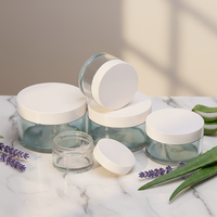 Pot cosmétique en plastique PET 50g, personnalisable avec logo, vide, avec couvercle à vis, pour soins corporels et soins de la peau