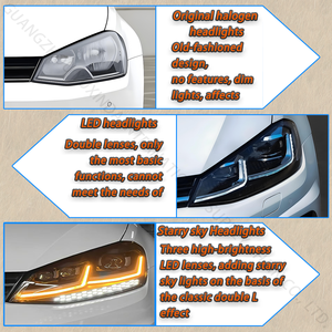 Sindar tự động đèn pha lắp ráp tự động sửa đổi mới dẫn đầu đèn phù hợp cho Volkswagen <span class=keywords><strong>Golf</strong></span> <span class=keywords><strong>7</strong></span> MK7 GTI 2012 2020 12-20 bán buôn - Product Image 6