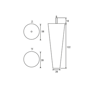 Modern Wooden <strong>Legs</strong> <strong>for</strong> Bed Support Accessories With Metal Cups Straight Tapered Solid Wood <strong>Sofa</strong> <strong>Legs</strong> Wooden <strong>Legs</strong> <strong>for</strong> Furniture - Product Image 5
