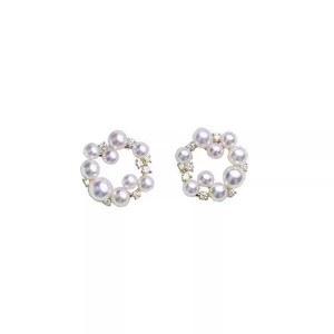 WENCHI 10936 Accessoires de perles DIY Boucles d'oreilles clous en argent S925 avec support creux Perles multicolores 3-5mm Bijoux Chine - Product Image 4