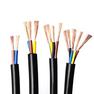 Rvv 2x1.0 5x0.5 2x1.5 4x2.5 noyau mouti câble flexible spécification câble d'alimentation
