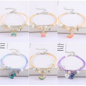 Pulsera de Aleación Hecha a Mano para Mujer, Diseño de Cadena con Motivos de Estrella y Mariposa, Estilo Cyber Celebrity, con Cuentas y Diamantes, Ideal para Aniversario - Product Image 2