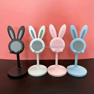 Cute Rabbit Ear Design Telescopic Non-Slip <b>Tablet</b> Desk Organizer Portable Desktop Cell Phone Holder <b>Stand</b> - Product Image 1
