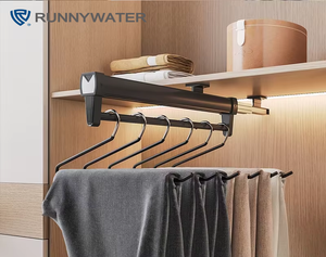 समायोज्य फर्नीचर टेलीस्कोपिक हैंग पैंट अलमारी के लिए हार्डवेयर पुल ट्रूजर रैक वार्डरोब के लिए - Product Image 5