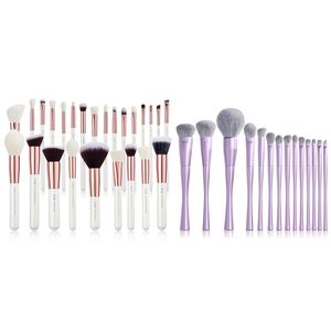 Per Jessup professionale Set di pennelli Per il trucco 25 pezzi bianco perla/oro rosa T215 e T512 modelli 12 pezzi Per scatola