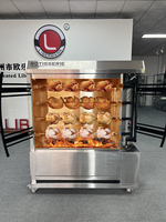 Grill rotatif commercial à haute productivité LIBERMANN, four à rôtir au charbon de bois pour poulets, machine à rôtir les poulets