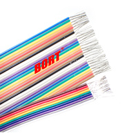 Cable Plano UL2651 Personalizado de 10, 12, 14, 16, 20 Pines, Cable de Cinta IDC de PVC Trenzado, Paso de 2.54 mm, 28 AWG