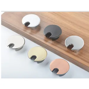35mm 60mm Office Suppliers Desk Wire Hole Cover Round Cable Grommet Wire Rack Organizer Furniture Hardware Accessories