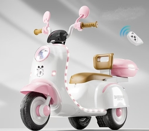 Motocicleta Eléctrica para Niños, con Asiento para Niños y Niñas, Triciclo para Bebés, Control Remoto, Juguete, Scooter Recargable - Product Image 4