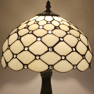 LongHuiJing 30CM Tiffany <b>Table</b> Lamp Grass Lampshade Bedroom <b>Bedside</b> Lamp Creative Fashion Retro <b>Table</b> Lamps - Product Image 3