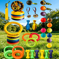 Jouets à mâcher pour animaux de compagnie, ensemble de jouets en EVA mixte, certifiés CE, vente en gros de jouets pour animaux de compagnie pour jeu interactif intérieur/extérieur, logo personnalisé OEM