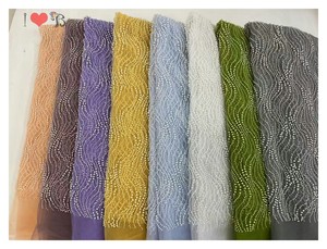 الأخضر الثقيل الدانتيل عالية الجودة الخرز كبيرة اللؤلؤ النسيج الزفاف مطرز فساتين السهرة الفاخرة - Product Image 5