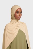 NOUVEAU Hijab en jersey liquide uni, extensible, de qualité supérieure, doux, avec des coutures soignées, non transparent, respirant et subtil.