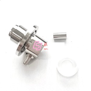 ขั้วต่อโคแอกเชียล UHF-KW-3 (SL16 แบบมุมฉาก ตัวเมีย H211)-แบบ Crimp สำหรับสาย RG58/RG142 ผลิตในประเทศจีน - Product Image 1