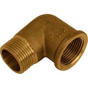 Produit d'outil de tournage coudé mâle/femelle en laiton jaune 1/4x1/4 - Product Image 1