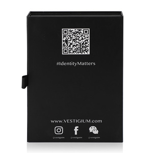 Custom Printing Eco Friendly Black Packaging Magnet Rigid Paper Box with Foam - Product Image 4