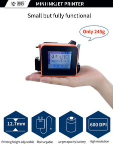 <span class=keywords><strong>Mini</strong></span> imprimante portative de codes à barres de code QR avec écran tactile pour bouteilles en métal en plastique et utilisation de cartes pratique - Product Image 3