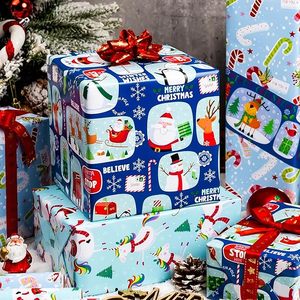 Christmas <b>Wrapping</b> <b>Paper</b> Blue cute <b>wrapping</b> <b>paper</b> for kid Holiday <b>wrapping</b> <b>paper</b> - Product Image 1
