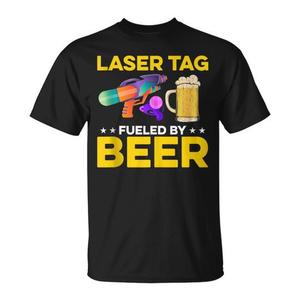 T-shirt Laser Tag Fueled By Beer, vêtements décontractés unisexes pour adultes - Product Image 1