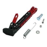 Moto Béquille Support CNC En Aluminium Trépied Réglable Béquille Pied Côté Support Moto Pédales De Frein