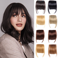 Frange en cheveux synthétiques haute température, postiche une pièce sans couture, extensions de pattes d'ange, OMBRE SW65