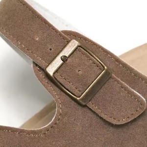 2024 nouveau Style femmes tongs réglable boucle sangle liège pantoufles daim talon compensé <span class=keywords><strong>sandales</strong></span> en plein air dames chaussures à la mode - Product Image 5