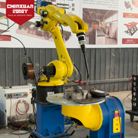 Sel Robot Pengelasan 6-Axis Terintegrasi Efisiensi Tinggi Dengan Positioner, Mesin Pengelasan Otomatis untuk Fabrikasi Struktur Logam
