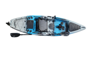 Canoë de kayak de pêche à siège unique de 11 pieds avec système d'entraînement à pédale d'aileron Bateau de tourisme en mer Kayak Sports nautiques LLDPE <span class=keywords><strong>Kano</strong></span> 3 ans VK - Product Image 6