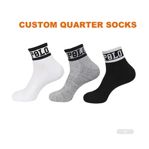 Socks Cotton FY OEM Mens Meias Socken Embroidered Calcetines Custom Made Design Logo Cotton Sports Socks Sox Crew Sport Socks Stock