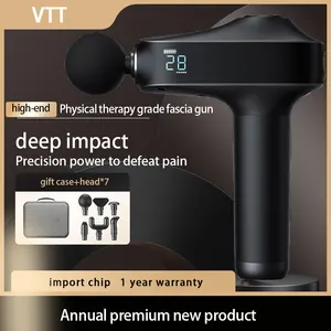 Pistola de masaje Fascia de percusión muscular de tejido profundo profesional 2024, pistola masajeadora corporal de alta calidad para mensaje Fascial