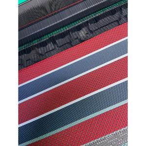 Premium <b>White</b> Striped Jacquard Woven Polyester Wrinkle Resistant Fabric for Tie and Fashion Accessories in Stock - Product Image 1