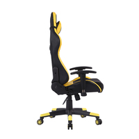 Chaise de jeu extrême à dossier haut, structure rouge et jaune, pour enfants, avec éclairage Led