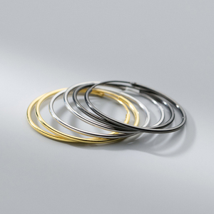 1 paio di orecchini a cerchio tondo in argento Sterling S925 1.5MM con cerchio liscio per donna gioielli regalo - Product Image 4