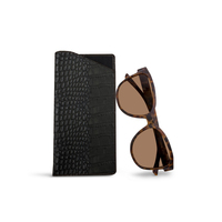 Étuis à lunettes en cuir véritable personnalisés avec logo, sacs de luxe portables pour lunettes de soleil, étui de rangement Yanzhi fait main