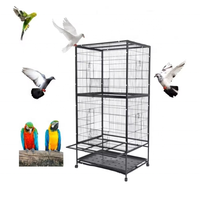 Accessoire pratique pour cage à oiseaux, adapté à l'alimentation et à la reproduction en intérieur et en extérieur, cage à oiseaux double couche, spacieuse et mobile