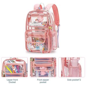 Sac à dos transparent en PVC robuste personnalisé, sac à dos d'école, sac à dos transparent, sac à dos pour adolescents, étudiants - Product Image 4