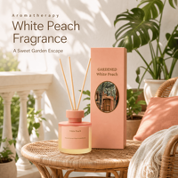 Coffret Cadeau Diffuseur à Bâtonnets Benthene Pêche Blanche Oolong 150ml Huile Essentielle Sans Alcool Arôme Longue Durée Parfum Naturel Échantillon Gratuit