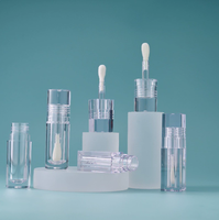 Tube de brillant à lèvres transparent en PETG 4/7 ml avec grand pinceau et bouchon à vis – Emballage cosmétique pour rouge à lèvres avec grand pinceau