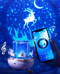 Bluetooth Music Box Star Projector Night <b>Light</b> with Rotating Sky Lamp for Kids Bedroom Gift - Product Image 6