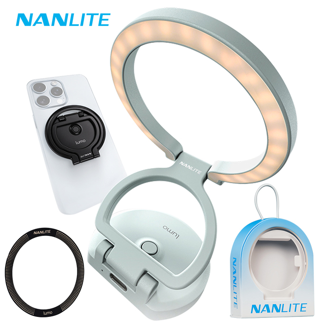 Nanlite Lumo Fill Light 3200-5600K Bi-Color Mini Portable Magnetic Selfie Light Circular Pocket Foldable Light Box