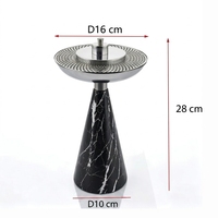 Brûleur d'encens de luxe en marbre, brûleur de Bakhoor en pierre naturelle, porte-encens arabe Mubkhar pour la décoration de la maison pendant le Ramadan