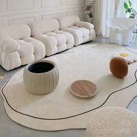 Tapis de chevet personnalisé avec logo chinois, tapis de sol en laine douce pour chambre à coucher, salon, vestiaire, tapis de table basse, tapis de prière
